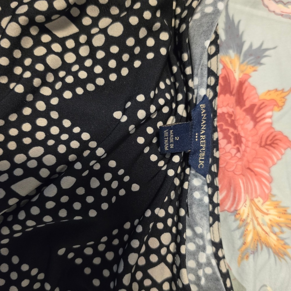 Ann Taylor Geometric Diamond Dot Print Sleeveless Belted Sheath Dress Size 10 - Picture 9 of 11